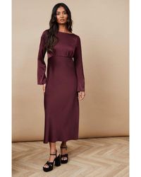 Oasis - Occasion Satin Cowl Bias Midaxi Dress - Lyst