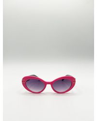 SVNX - Oval Cat-Eye Sunglasses - Lyst