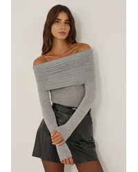 Hiccup - Off Shoulder Knitted Blouse - Lyst
