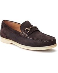 Base London - Snapper Leather Burnt Loafers - Lyst