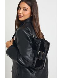 Boohoo - Sequin Buckle Shoulder Bag - Lyst