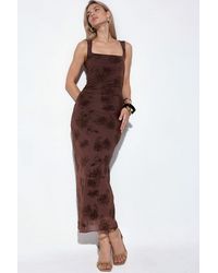 Hiccup - Square Neck Tulle Midi Dress - Lyst