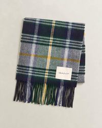 GANT - Checked Wool Scarf - Lyst