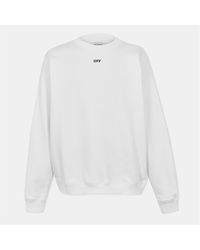Off-White c/o Virgil Abloh - Off Crew Neck Drop Shoulder Long Sleeve Sweatshirt - Lyst