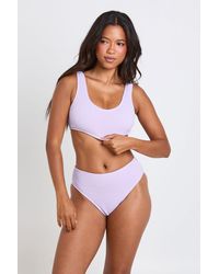 Boohoo - Textured Scoop Bikini Top - Lyst