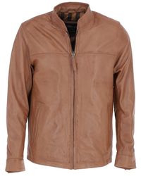 Ashwood Leather - 'Cooper' Real Casual Jacket With Mandarin Collar - Lyst