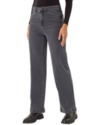 Roman - Cotton Blend Wide Leg Stretch Jeans - Lyst