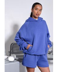 Boohoo - Raglan Seam Oversized Hoodie - Lyst