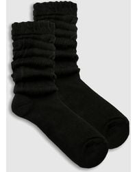 Boohoo - 2 Pack Soft Ribbed Slouchy Socks - Lyst