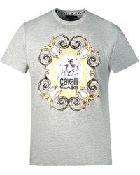 Class Roberto Cavalli - Bold Tiger Emblem Design T-Shirt Cotton - Lyst