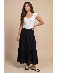Urban Bliss - Broderie Maxi Skirt - Lyst