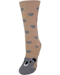 Sock Snob - Ladies Fluffy Non Slip Slipper Socks With Animal Designs - Lyst