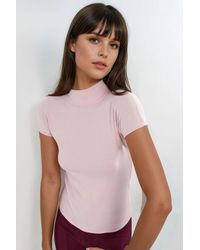Busem - Fitted Half Turtleneck Cotton Blouse - Lyst