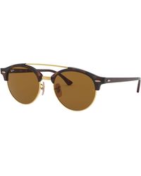 Ray-Ban - Clubround Double Bridge Sunglasses Adult Rb43469903351 - Lyst