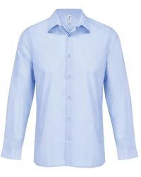 Sol's - Adult Bailey Poplin Long-Sleeved Shirt (Sky) - Lyst