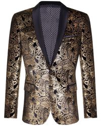 TruClothing - Classic Paisley Velvet Tuxedo Dinner Jacket Tailored Fit Blazer - Lyst