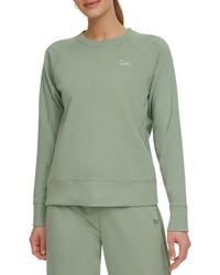 DKNY - Metallic Bubble Logo Crew Neck Sweatshirt - Lyst