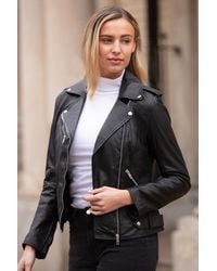Ashwood Leather - 'Scarlett' Real Biker Jacket - Lyst