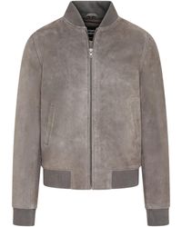 Infinity Leather - Goat Suede Ma-1 Bomber Jacket-Antalya - Lyst