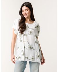 Blue Vanilla - Embroidered Flower Top - Lyst