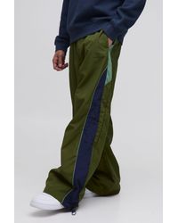 BoohooMAN - Elasticated Waist Parachute Side Stripe Pants - Lyst