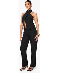 Boohoo - Woven Halter Co-Ord - Lyst