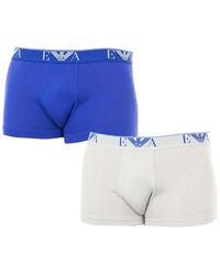 Emporio Armani - Pack-2 Retro Elastic Cotton Boxers 111210-5A715 - Lyst