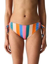Penti - Katelyn Ring Striped Mid Waist Bikini Bottom - Lyst