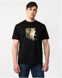 Armani Exchange - Metallic Eagle Graphic T-Shirt - Lyst