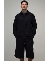 BoohooMAN - Tall Oversized Boxy Shirt & Longline Jort Set - Lyst