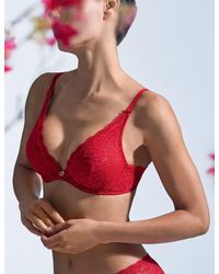 Aubade - 02 Rosessence Comfort Triangle Plunge Bra - Lyst