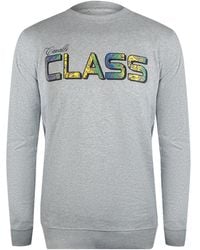 Roberto Cavalli - Vibrant Floral Logo Sweatshirt Cotton - Lyst