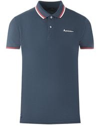 Aquascutum - Twin Tipped Collar Brand Logo Polo Shirt - Lyst