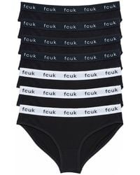 French Connection - Multi 7 Pack Cotton Fcuk Ladies Briefs - Lyst