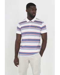 Brave Soul - 'Universal' Cotton Jersey Stripe Polo Shirt - Lyst