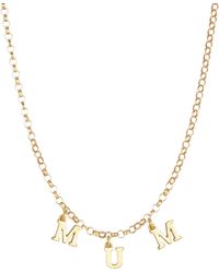 The Jewellery Stockroom - Plated Sterling Mum Charm Necklace - Lyst