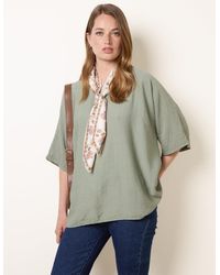 Blue Vanilla - Scarf Viscose Top - Lyst