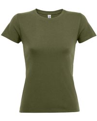 Sol's - Ladies Regent Short Sleeve T-Shirt (Army) - Lyst