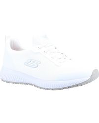 Skechers - Squad Slip Resistant Lace Up Safety Trainers - Lyst