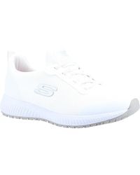 Skechers - Squad Slip Resistant Lace Up Safety Trainers - Lyst