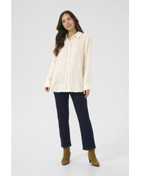 Cream - Overhemd Met Lang Mouwen Crvenea Loose Fit Offwhite - Lyst