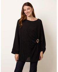 Blue Vanilla - Buckle Metallic Top - Lyst