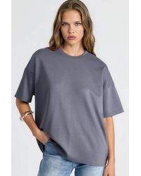 Hiccup - Oversized Crew Neck Modal Touch Knitted T-Shirt - Lyst