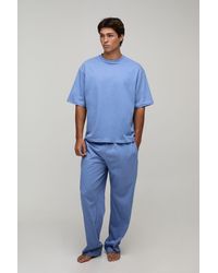 BoohooMAN - Loungewear Oversized T-Shirt And Straight Leg Lounge Set - Lyst