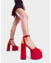 LAMODA - Platform Sandals All For You Round And Open Toe High Heels With Strap - Lyst