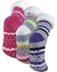 Sock Snob - 3 Pairs Ladies Soft Fluffy Lounge Socks - Lyst