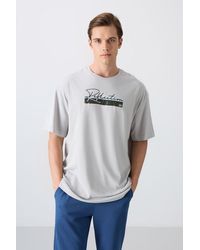 TOMMY LIFE - Oversized Printed Cotton-Blend T-Shirt - Lyst