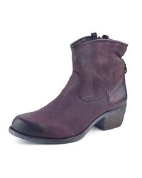 Wrangler - Carson Tex Leather Burgundy Ankle Western Boots - Lyst