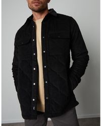 Threadbare - 'Shearer' Cord Overshirt With Quilted Lining - Lyst