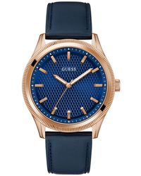 Guess - Dex Watch Gw0846G2 Leather - Lyst